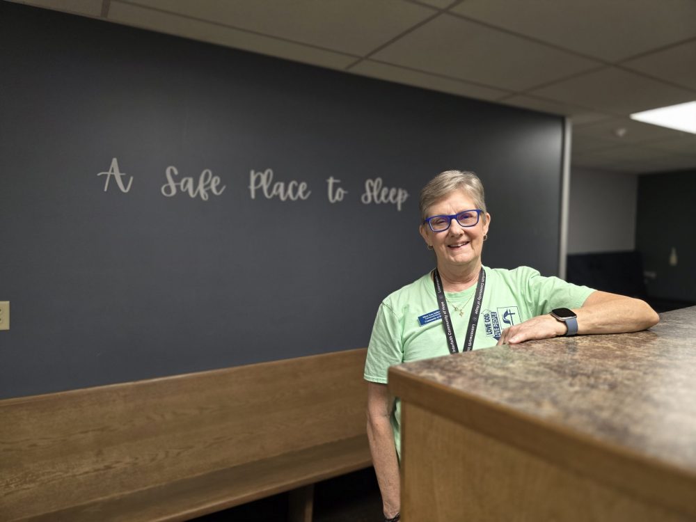2025 Vincentian Charism Award recipient, Mary Lou Anderson, at the Leavenworth Interfaith Shelter of Hope, where her faithful service helps ensure “A safe place to sleep” for those experiencing homelessness.