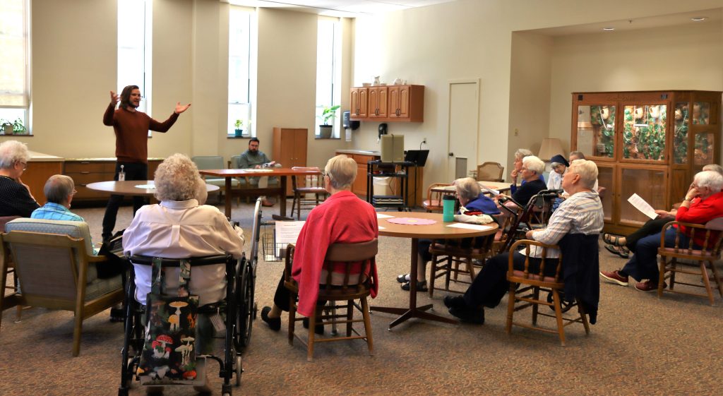 Discussion at Ross Hall