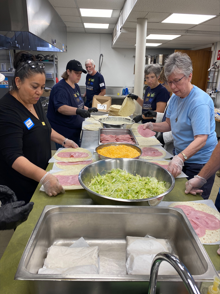 image of people preparing food